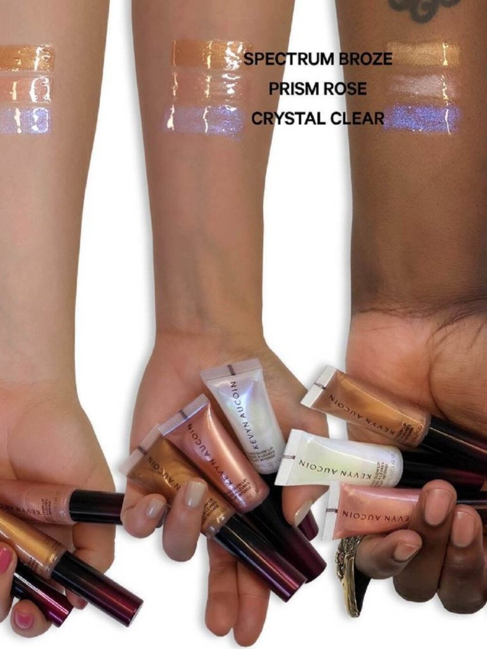 Kevyn Aucoin Beauty Gift Set-2 x Glass Glow Lip Crystal Clear High Shine,2pc-NEW - Picture 4 of 13